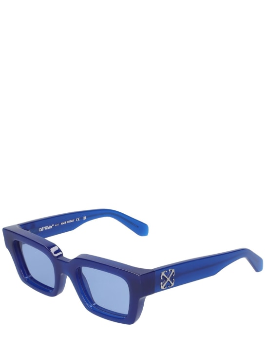 Off-White: Gafas de sol de acetato - Azul - men_1 | Luisa Via Roma