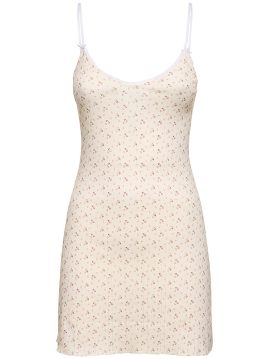 Cou Cou: The Cami slip cotton mini dress - Pembe/Renkli - women_0 | Luisa Via Roma