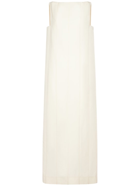 Khaite: Vestido largo de popelina de algodón - Blanco - women_0 | Luisa Via Roma