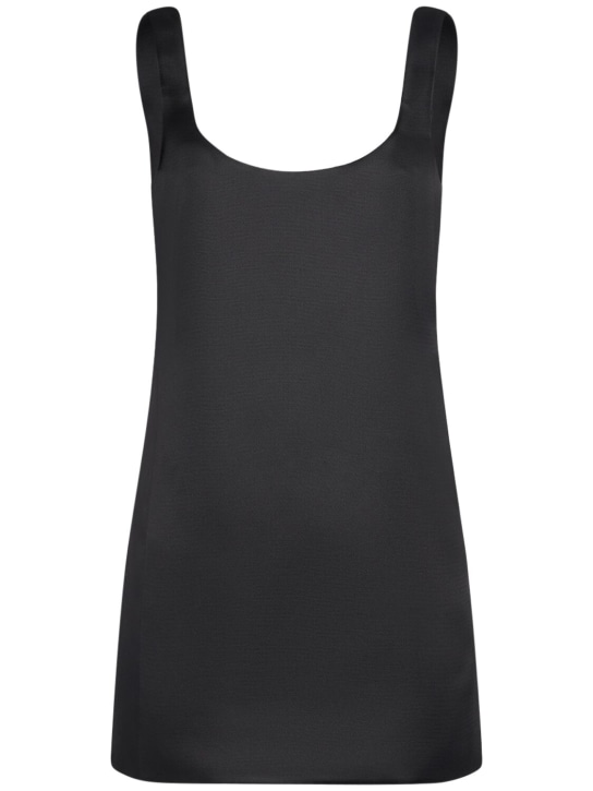 Khaite: Pranta silk satin mini dress - Siyah - women_0 | Luisa Via Roma