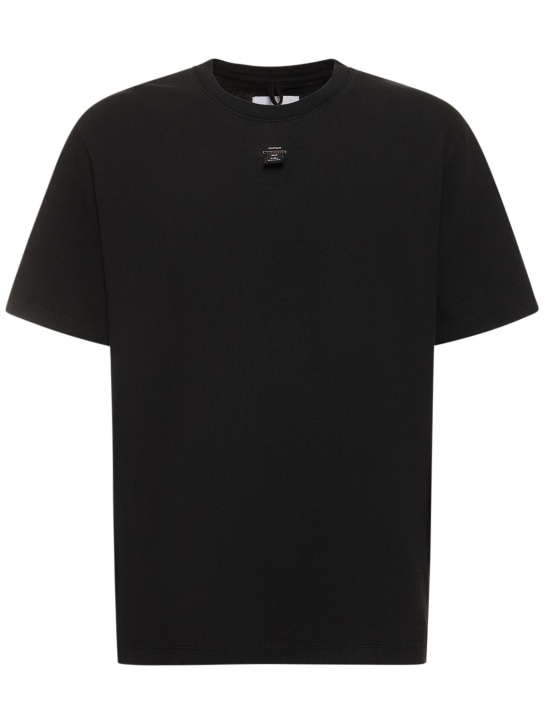 Doublet: Camiseta de algodón bordado - Negro - men_0 | Luisa Via Roma