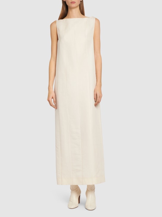Khaite: Martay cotton poplin long dress - White - women_1 | Luisa Via Roma