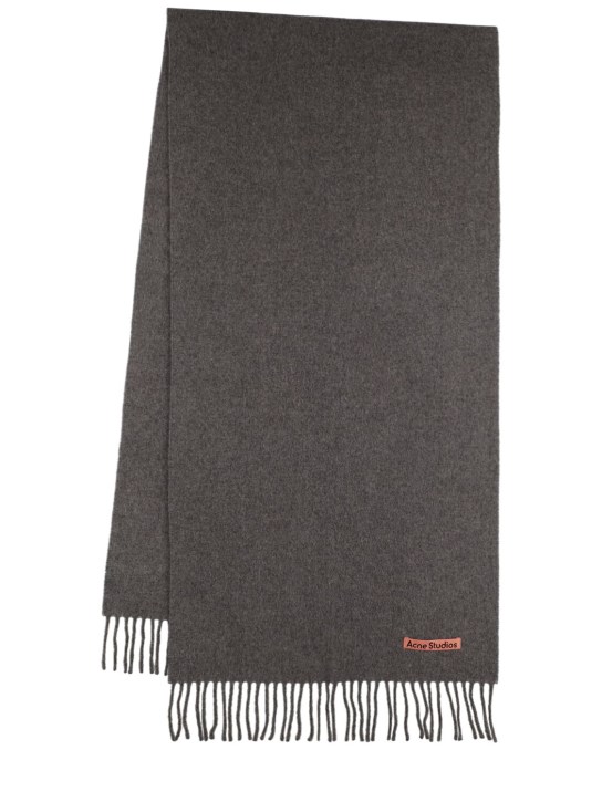 Acne Studios: Wool logo scarf - men_0 | Luisa Via Roma