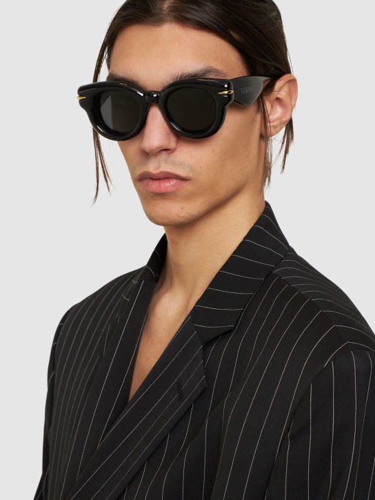 Loewe: Inflated round sunglasses - Black - men_1 | Luisa Via Roma