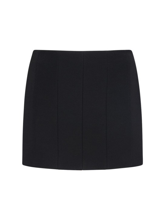 Khaite: Meelar viscose blend mini skirt - Siyah - women_0 | Luisa Via Roma