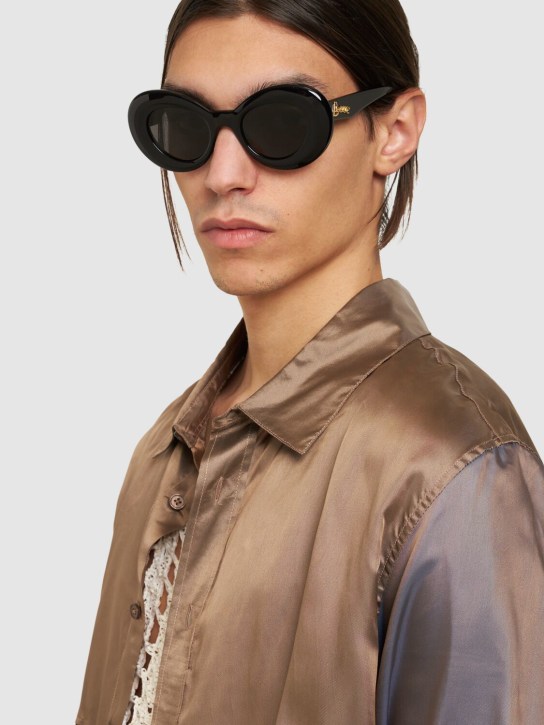 Loewe: Curvy acetate sunglasses - Black - men_2 | Luisa Via Roma