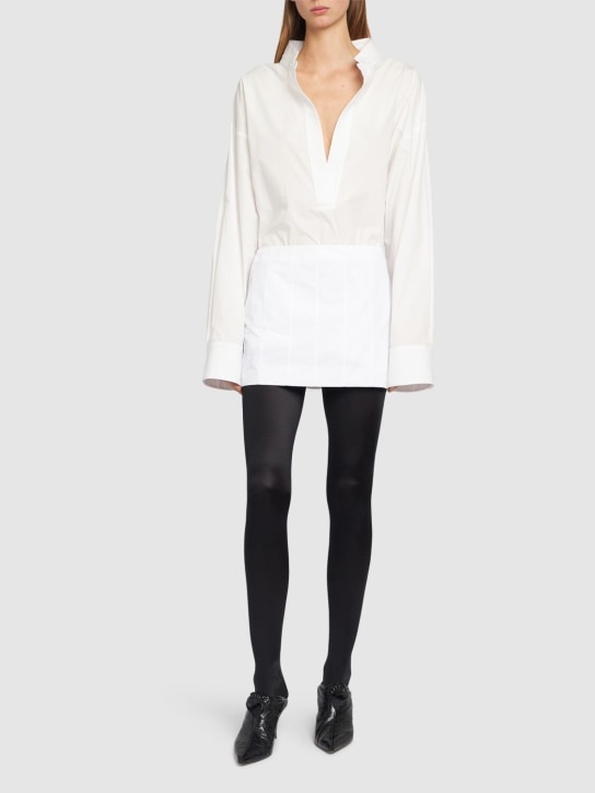 Khaite: Tito cotton poplin shirt - Beyaz - women_1 | Luisa Via Roma