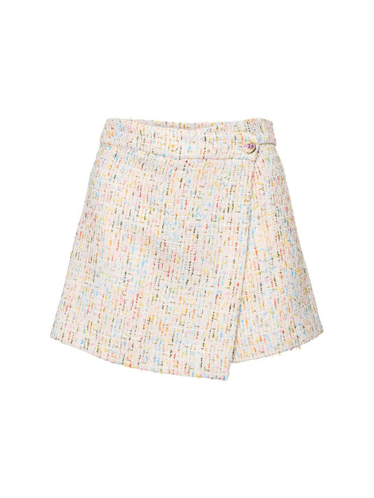 MSGM: Shorts in techno - Multicolore - women_0 | Luisa Via Roma