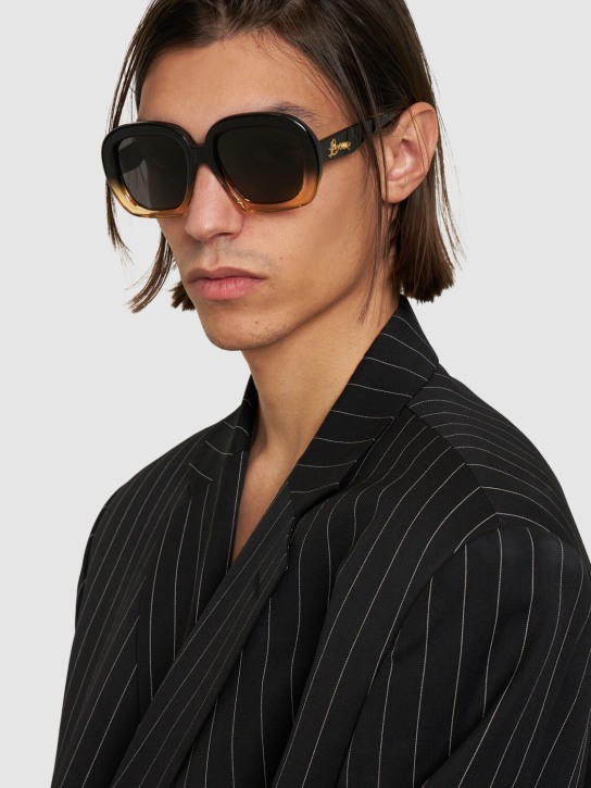 Loewe: Curvy acetate sunglasses - Black - men_1 | Luisa Via Roma