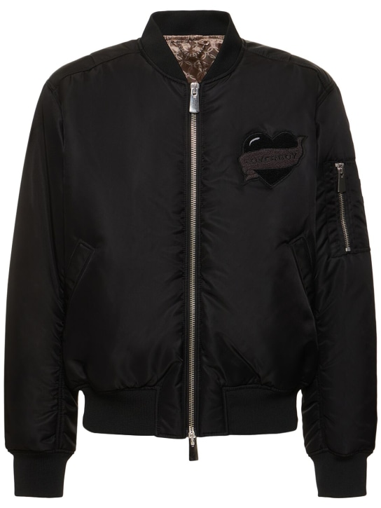 Charles Jeffrey LOVERBOY: Varsity jacket - Black Aviator - men_0 | Luisa Via Roma
