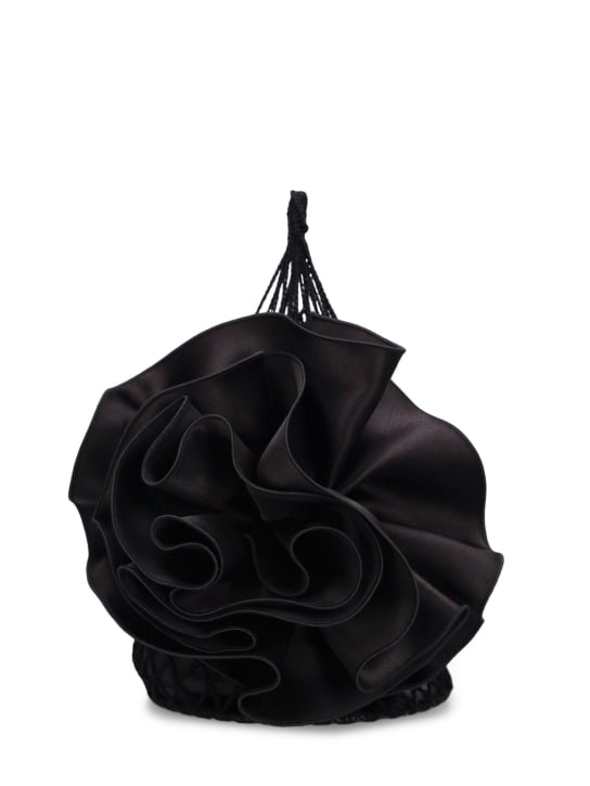 Magda Butrym: Small Devana crochet top handle bag - Black - women_0 | Luisa Via Roma