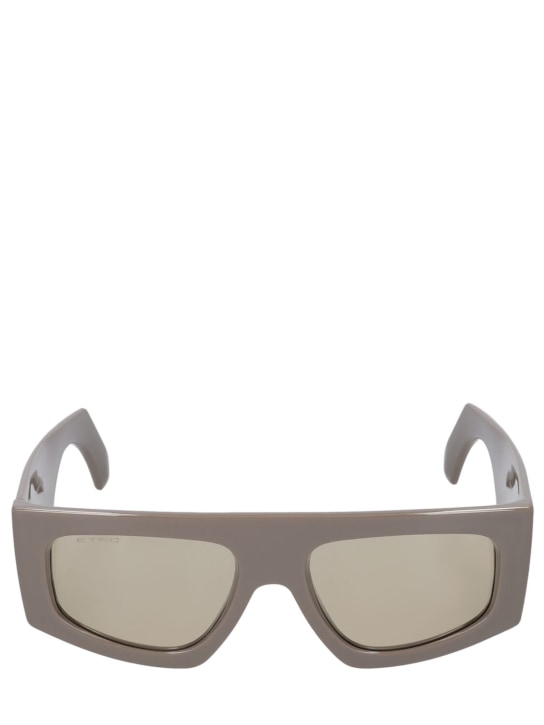 Etro: Etroscreen squared sunglasses - Mud/Green - women_0 | Luisa Via Roma