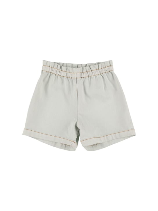Bonpoint: Shorts de algodón cambray - Azul Claro - kids-girls_0 | Luisa Via Roma