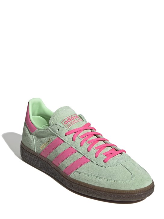 adidas Originals: Handball Spezial sneakers - Green/Pink - men_1 | Luisa Via Roma