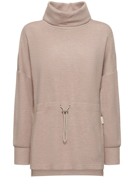 Varley: Freya viscose blend sweatshirt - Grey - women_0 | Luisa Via Roma