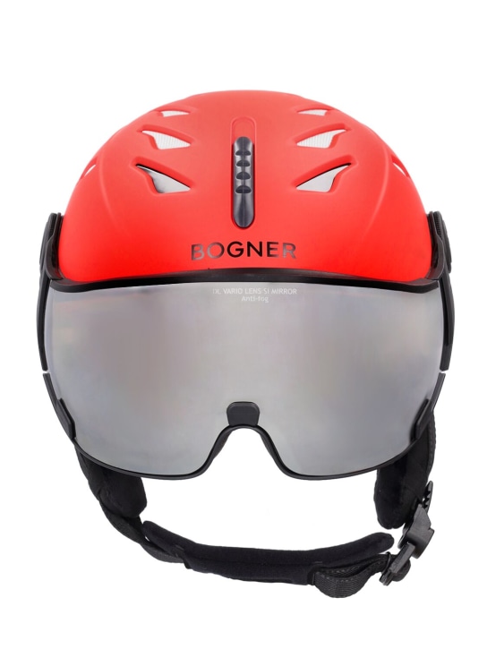 Bogner: St. Moritz ski helmet w/ visor - Rot - women_0 | Luisa Via Roma