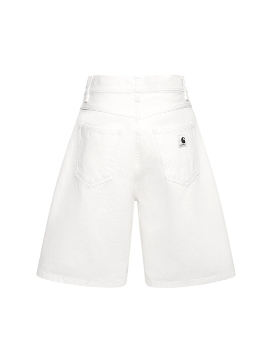 Carhartt WIP: Brandon loose fit cotton shorts - White - women_4 | Luisa Via Roma