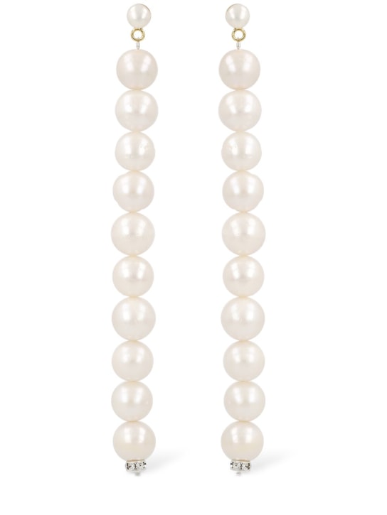 Magda Butrym: Pendant pearl earrings - White - women_0 | Luisa Via Roma