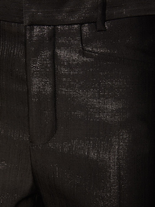 Tom Ford: Pantaloni dritti vita media in misto lana e lurex - Nero - women_3 | Luisa Via Roma