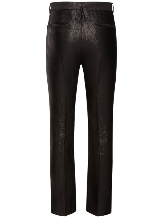 Tom Ford: Pantaloni dritti vita media in misto lana e lurex - Nero - women_4 | Luisa Via Roma