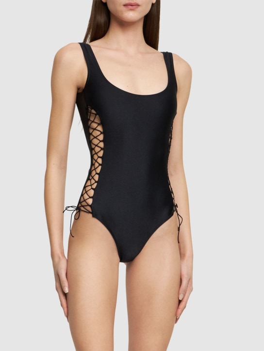 Leslie Amon: Donatella one piece swimsuit - Black - women_1 | Luisa Via Roma