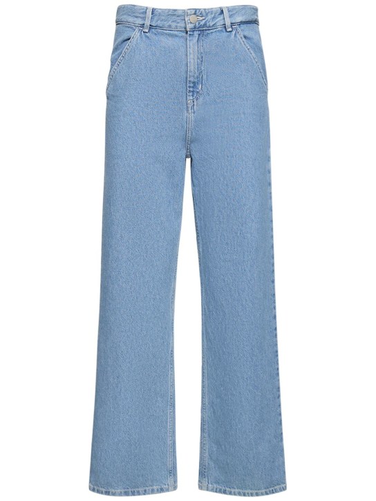Carhartt WIP: Jeans loose fit deslavados - Light Blue - women_0 | Luisa Via Roma