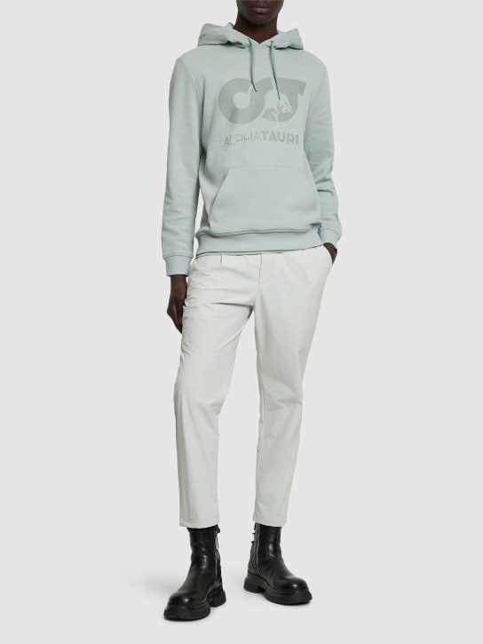 Alphatauri: Shero hooded sweatshirt - Dusty Mint - men_1 | Luisa Via Roma