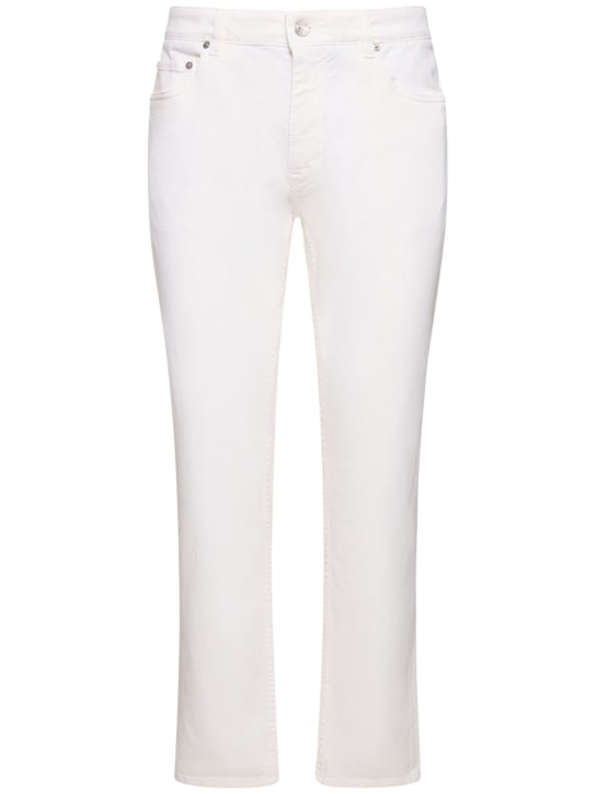 Etro: Jeans de algodón stretch - Blanco - men_0 | Luisa Via Roma