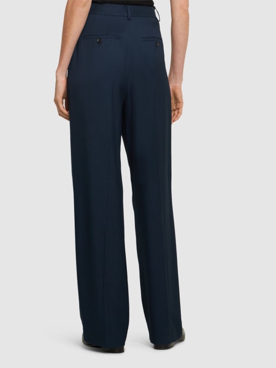 Theory: Pleated viscose wide pants - women_2 | Luisa Via Roma