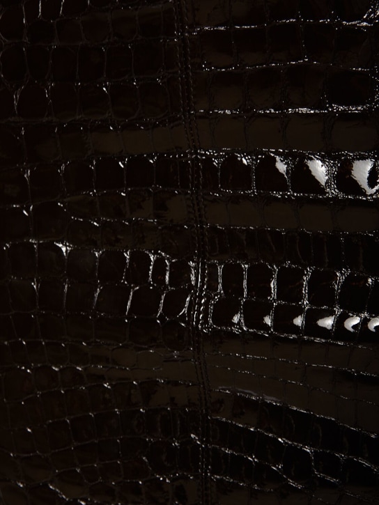 Tom Ford: Glossy croc print leather mini skirt - women_3 | Luisa Via Roma