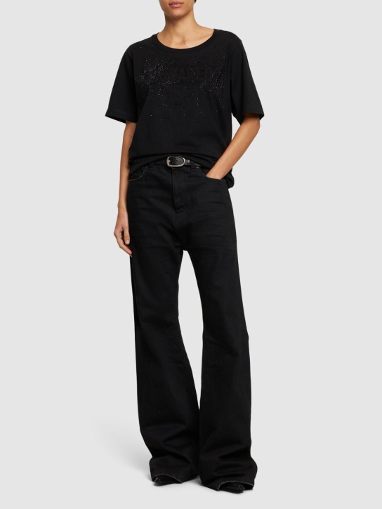Dsquared2: ロゴTシャツ - ブラック - women_1 | Luisa Via Roma