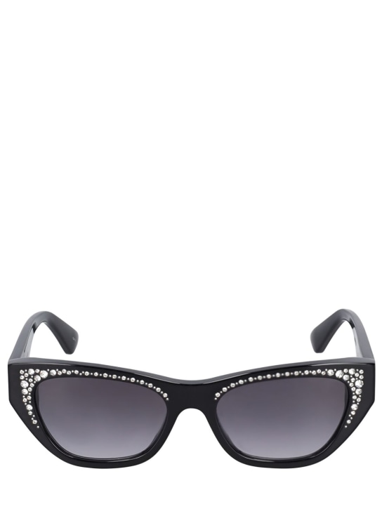 Alexander McQueen: AM0465S Acetate sunglasses - Siyah - women_0 | Luisa Via Roma