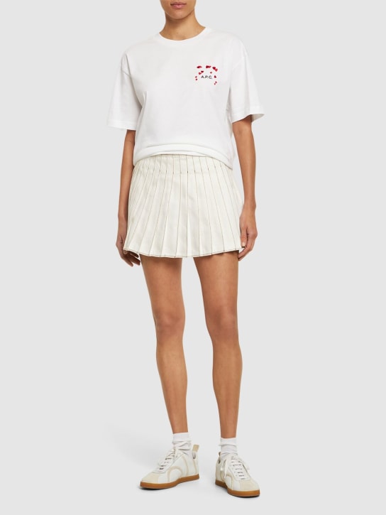 A.P.C.: Camiseta de algodón - Blanco - women_1 | Luisa Via Roma