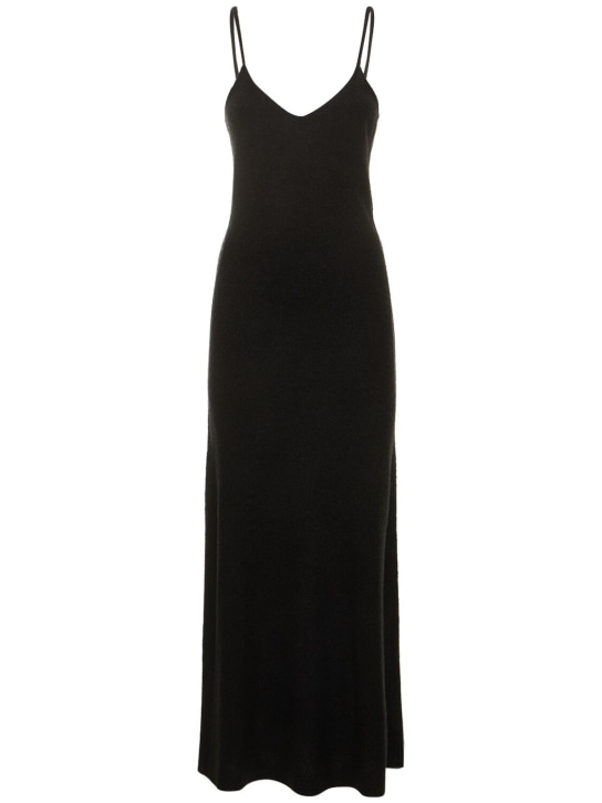 Gabriela Hearst: Sinclair cashmere bouclé long dress - Black - women_0 | Luisa Via Roma
