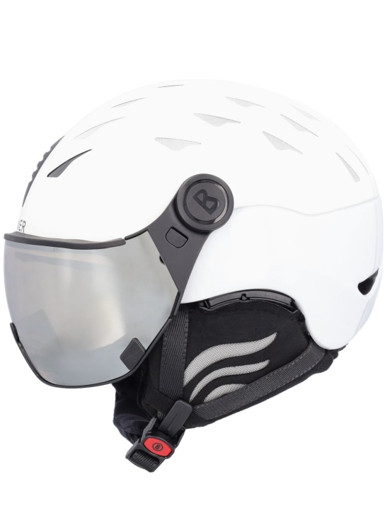 Bogner: St. Moritz ski helmet w/ visor - Beyaz - women_1 | Luisa Via Roma
