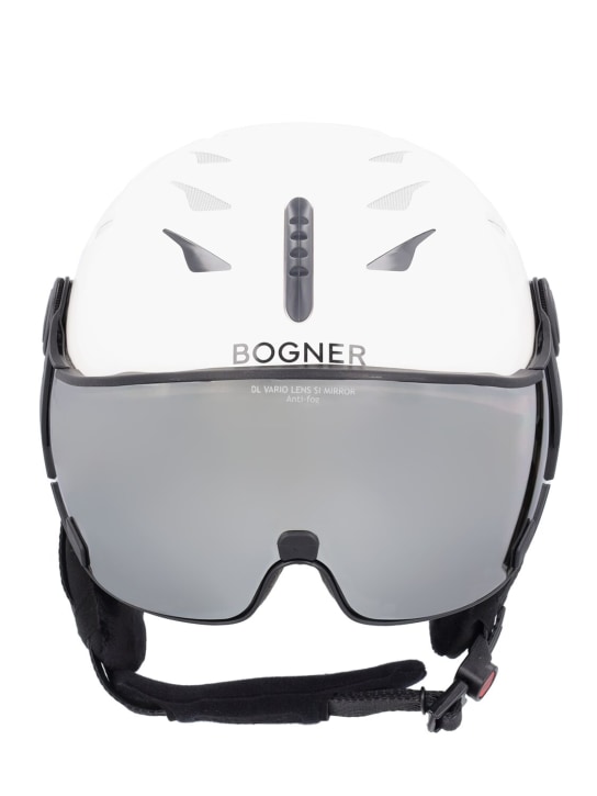 Bogner: St. Moritz ski helmet w/ visor - White - women_0 | Luisa Via Roma
