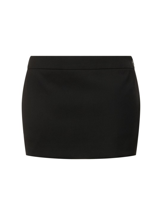 Wardrobe.nyc: Wool mini skirt - Nero - women_0 | Luisa Via Roma