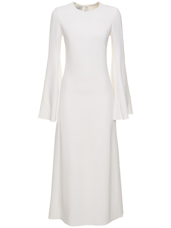Giambattista Valli: Crepe long sleeve maxi dress - Ivory - women_0 | Luisa Via Roma