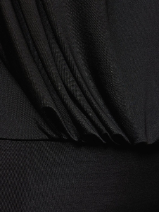 Alexandre Vauthier: Draped viscose jersey l/s top - women_3 | Luisa Via Roma