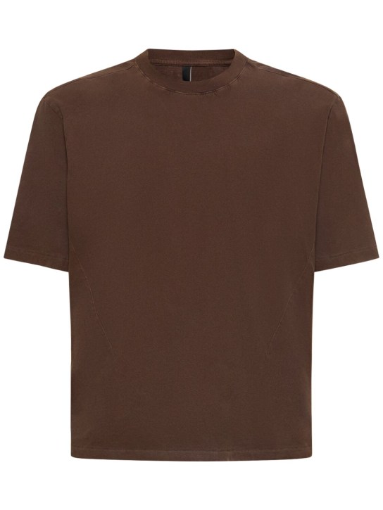 Entire Studios: Dart棉质boxy版型T恤 - 棕色 - men_0 | Luisa Via Roma
