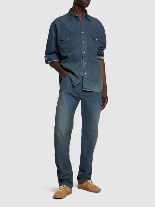 Maison Margiela: Cotton twill denim jeans - American Classic - men_1 | Luisa Via Roma