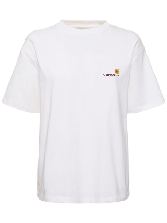 Carhartt WIP: Camiseta con estampado - Blanco - women_0 | Luisa Via Roma