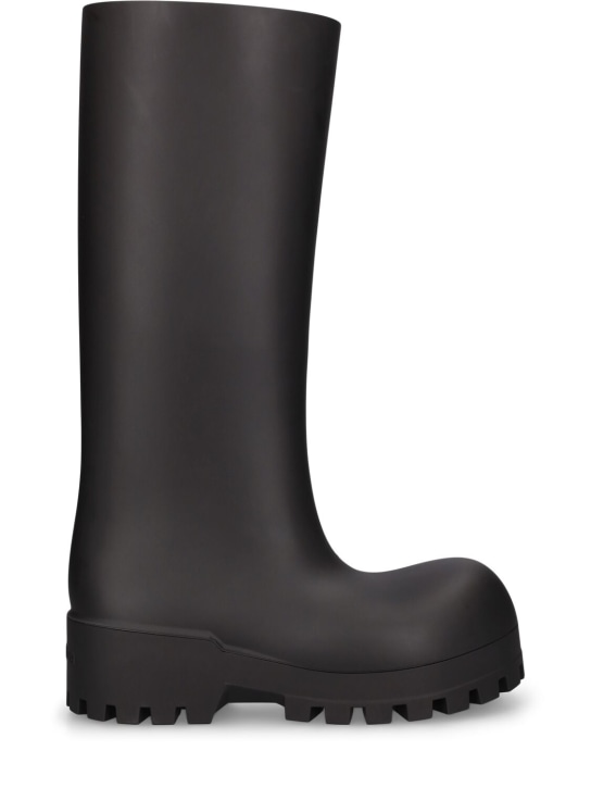 Balenciaga: 50mm Bulldozer rubber rain boots - Siyah - women_0 | Luisa Via Roma