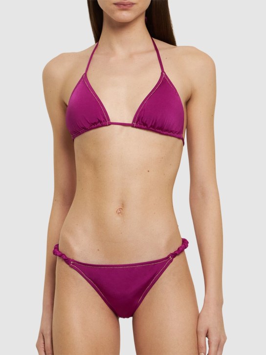 Reina Olga: Bikini triangle Scrunchie - Violet - women_1 | Luisa Via Roma