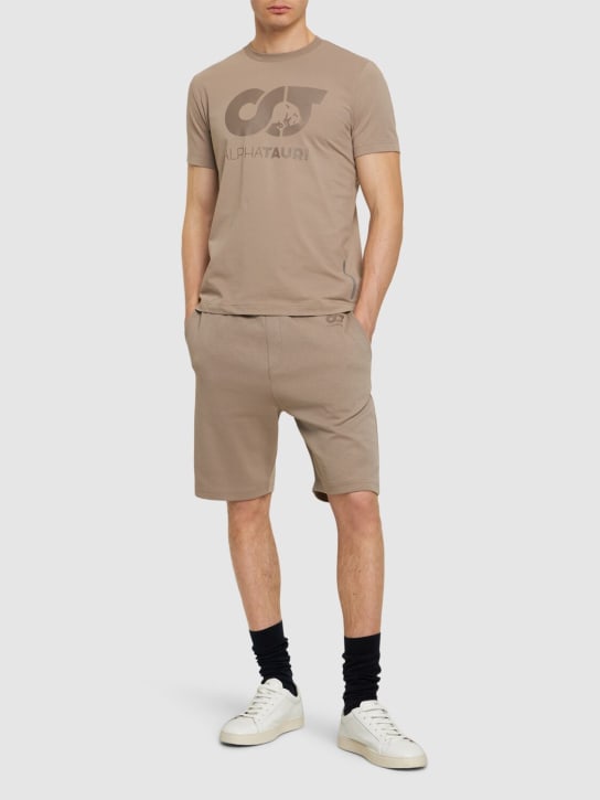 Alphatauri: Jero printed t-shirt - Mud - men_1 | Luisa Via Roma