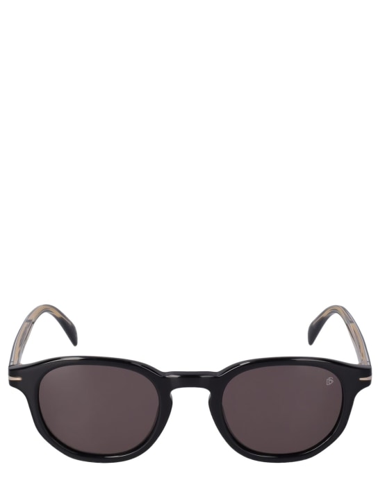 DB Eyewear by David Beckham: DB round acetate sunglasses - Siyah - men_0 | Luisa Via Roma