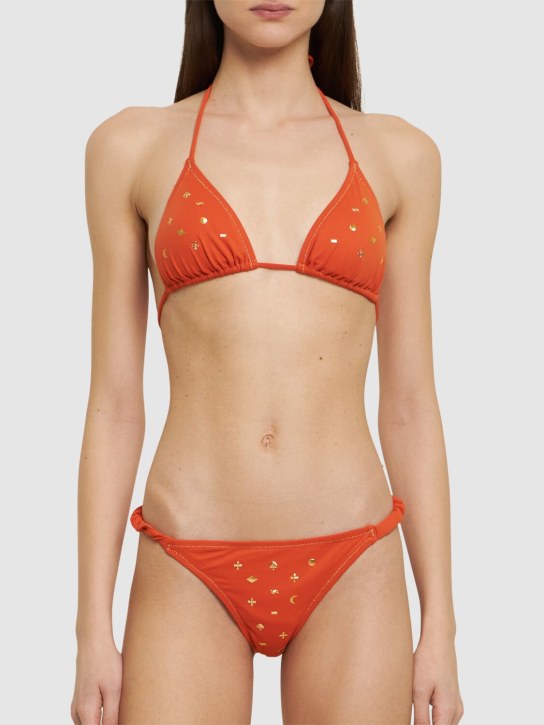 Reina Olga: Bikini a triangolo Scrunchie - Arancione - women_1 | Luisa Via Roma