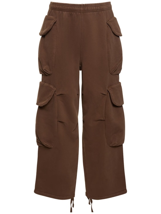 Entire Studios: Pantalon cargo en coton épais Gocar - Brunette - men_0 | Luisa Via Roma