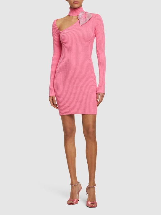 Giuseppe Di Morabito: Cotton mini dress - Pink - women_1 | Luisa Via Roma
