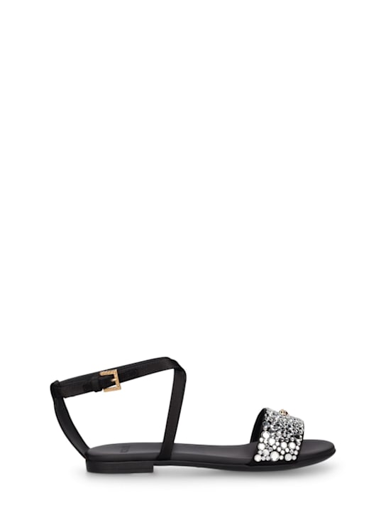 Versace: Sandali in viscosa e seta - kids-girls_0 | Luisa Via Roma